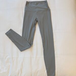 Lululemon Sz 4 - 28” High-Waist Ribbed Leggings - Sage Gray
